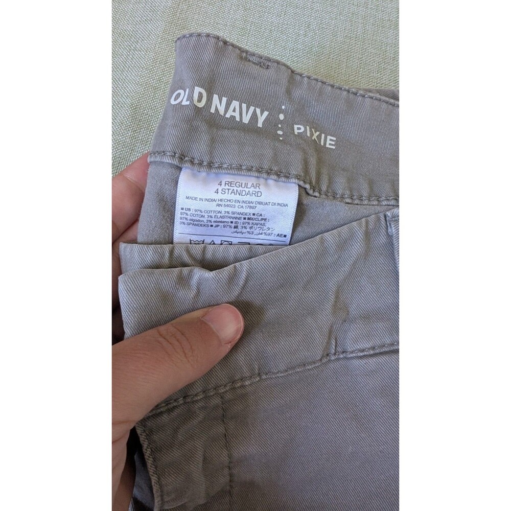 Old Navy Women's Pixie Pants Size 4 2-pack Gray and Floral Print Skinny Ankle - Picture 6 of 9